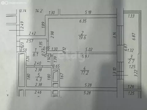 1-комнатная квартира: Казань, улица Вишневского, 59Ак3 (47.2 м)