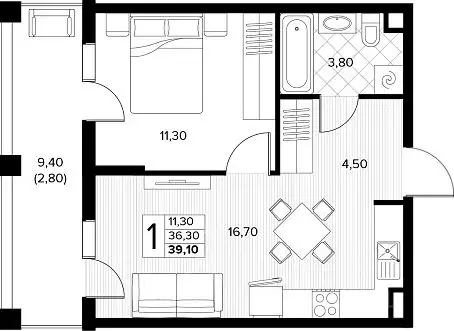 1-к кв. Краснодарский край, Анапа муниципальный округ, с. Сукко ...