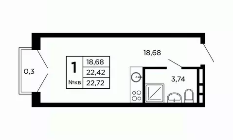 Студия Смоленская область, Смоленск проезд Маршала Конева, 32 (22.75 ...