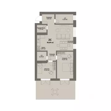 2-к кв. Челябинская область, Сосновский район, Поселок Красное Поле ...