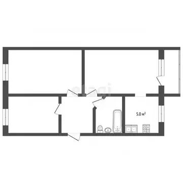 3-к кв. Архангельская область, Новодвинск Первомайская ул., 8 (62.2 м)
