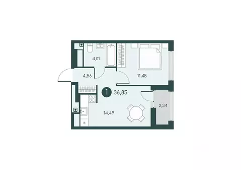 1-к кв. Курганская область, Курган Малиновые высоты жилой комплекс ...