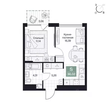 1-к кв. Волгоградская область, Волгоград просп. Имени В.И. Ленина, 59Г ...