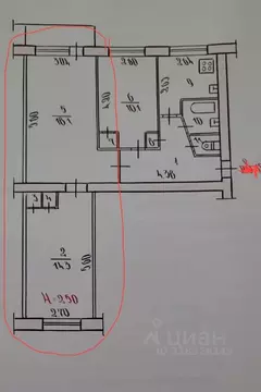 Комната Волгоградская область, Волгоград ул. имени Хорошева, 20 (30.4 ...