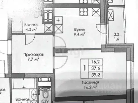 1-к кв. Липецкая область, Липецк Московская ул., 159к2 (38.0 м)
