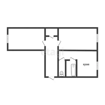 2-комнатная квартира: Кыштым, улица В.А. Дёмина, 12 (44 м)
