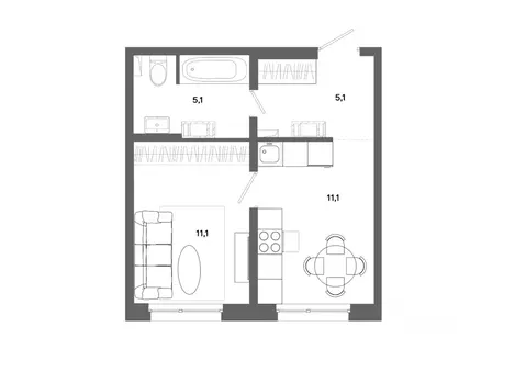 1-к кв. Ханты-Мансийский АО, Сургут ул. Ивана Захарова, 16 (32.4 м)