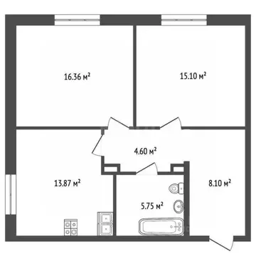 2-к кв. Башкортостан, Стерлитамак просп. Октября, 38 (63.0 м)