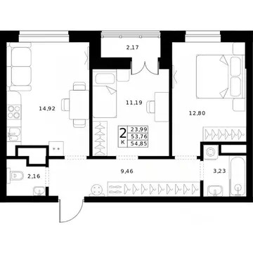 2-к кв. Нижегородская область, Нижний Новгород Ленгородок мкр, Мед ...