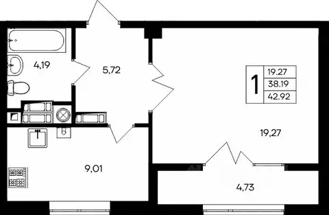 1-к кв. Крым, Симферопольский район, Мирновское с/пос, с. Белоглинка ...