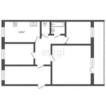3-к кв. Владимирская область, Муром Радиозаводское ш., 25 (68.0 м)