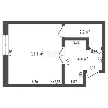 1-к кв. Кемеровская область, Ленинск-Кузнецкий просп. Ленина, 53/3 ...