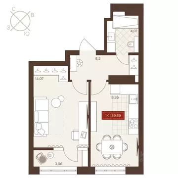 1-к кв. Новосибирская область, Новосибирск Невский жилой комплекс ...