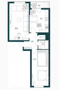 2-к кв. Липецкая область, Липецк Минская ул., 6Б (75.0 м)