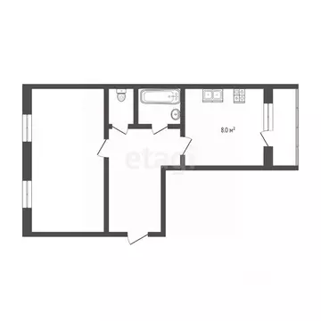 1-к кв. Тюменская область, Тюмень Мелиораторов мкр, ул. Мелиораторов, ...