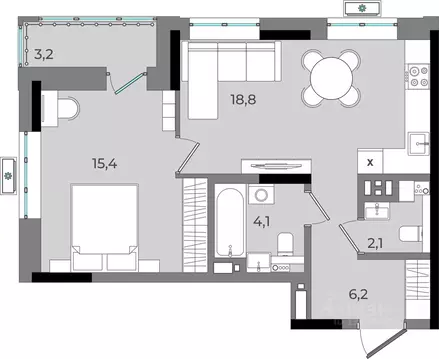 1-к кв. Удмуртия, Ижевск Северо-Западный жилрайон, 2-й мкр, Новый ...