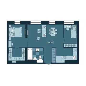 3-к кв. Приморский край, Владивосток ул. Борисенко (54.39 м)