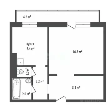 1-к кв. Красноярский край, Красноярск ул. Елены Стасовой, 50Г (40.3 м)