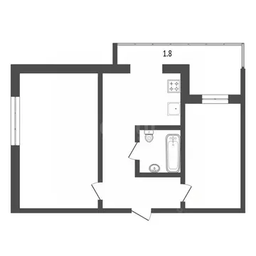 2-к кв. Крым, Саки ул. Курортная (50.7 м)
