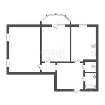 2-к кв. Тюменская область, Тюмень ул. Западносибирская, 18 (55.0 м)