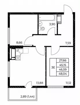 2-к кв. Ростовская область, Ростов-на-Дону Звезда Столицы 2 жилой ...