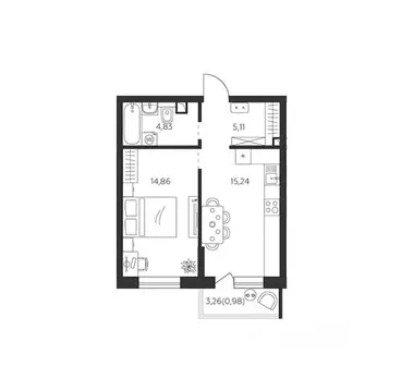 1-к кв. Краснодарский край, Краснодар  (41.02 м)