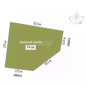 Участок в Москва д. Архангельское, ул. Зосимовская (7.44 сот.)