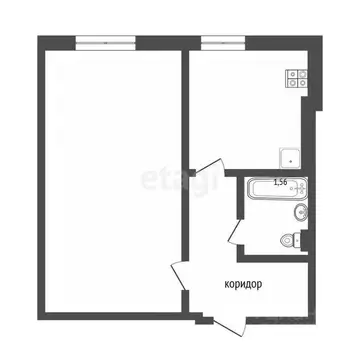 1-к кв. Тамбовская область, Тамбов Мичуринская ул., 171к2 (29.6 м)