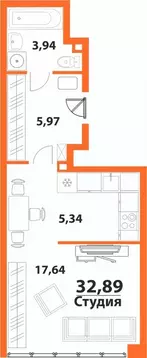 1-к кв. Ульяновская область, Ульяновск 19-й мкр, Аквамарин-2 жилой ...
