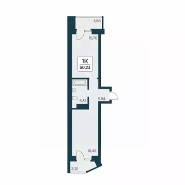 1-к кв. Новосибирская область, Новосибирск Ипподромская ул., 12 (49.9 ...