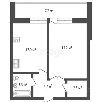 1-к кв. Тюменская область, Тюмень бул. Бориса Щербины, 13 (37.5 м)