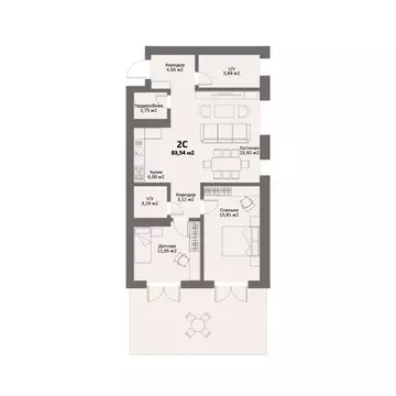 2-к кв. Челябинская область, Сосновский муниципальный округ, Поселок ...