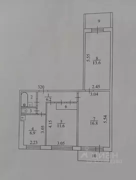 3-к кв. Новосибирская область, Новосибирск Железнодорожная ул., 8 ...