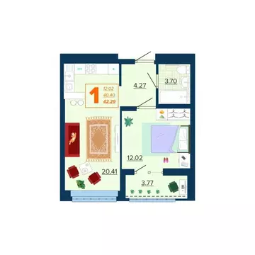 1-к кв. Брянская область, Брянск Московский мкр, Микрорайон Акватория ...