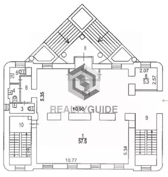 Помещение свободного назначения в Москва Садовническая ул., 84С3 (1184 ...