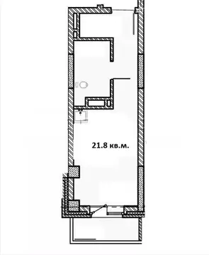 Квартира-студия: Красноярск, улица Калинина, 175В (21.8 м)