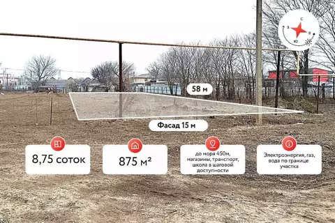 Участок в Краснодарский край, Темрюкский район, Фонталовское с/пос, ...