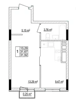 1-к кв. Белгородская область, Белгородский район, Новосадовское с/пос, ...