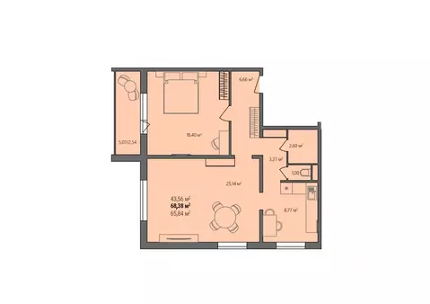 2-к кв. Челябинская область, Челябинский городской округ, пос. ...
