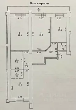 3-к кв. Томская область, Томск Ленская ул., 49 (88.5 м)