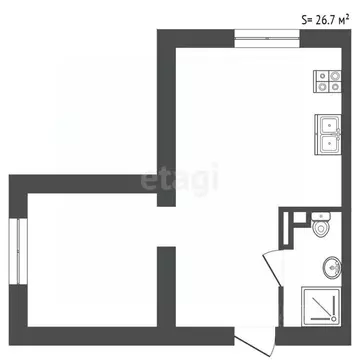 Студия Санкт-Петербург Октябрьская наб., 108к1БД (26.7 м)