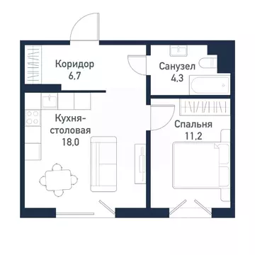 1-к кв. Челябинская область, Челябинский городской округ, пос. ...