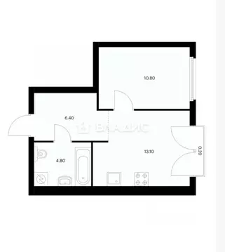 1-к кв. Москва Барклая 6 жилой комплекс, к7 (35.3 м)