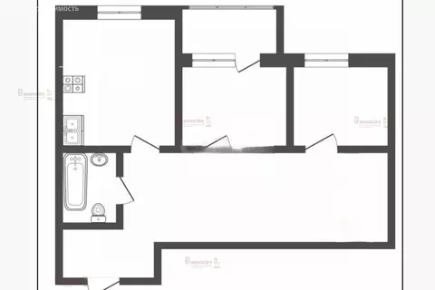 2-комнатная квартира: Екатеринбург, улица Крупносортщиков, 10 (60.5 м)