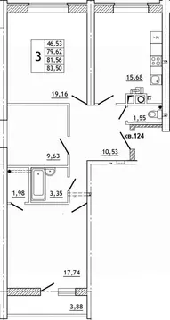 3-к кв. Смоленская область, Смоленский муниципальный округ, д. ...