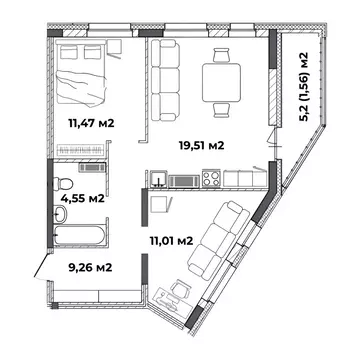 2-к кв. Ярославская область, Ярославль ул. Старая Костромская, 4 ...
