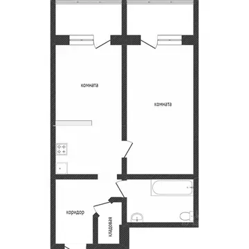 2-к кв. Ханты-Мансийский АО, Сургут ул. Мелик-Карамова, 40 (77.0 м)