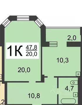 1-к кв. Нижегородская область, Нижний Новгород Мещерское Озеро ...