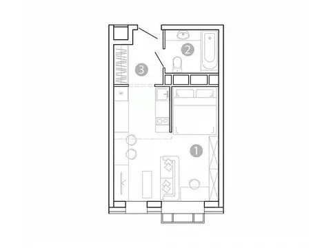 1-к кв. Забайкальский край, Чита 1-я Коллективная ул., 6 СТР (29.18 м)