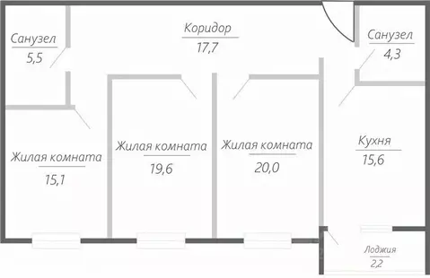 3-к кв. Самарская область, Тольятти ул. Фрунзе, 2В (100.0 м)